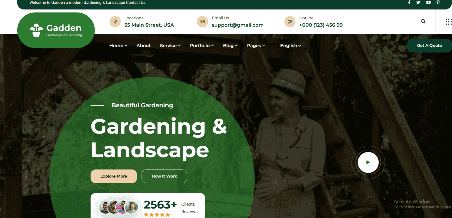 Gardening Services Website